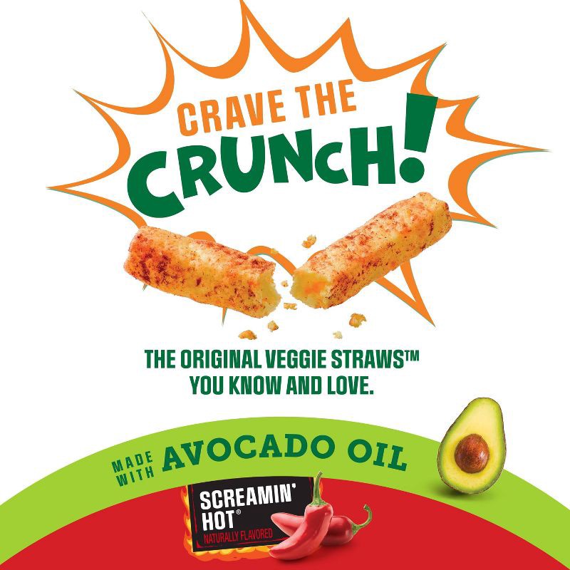 slide 3 of 12, Sensible Portions Garden Veggie Straws Screamin' Hot with Avocado Oil - 6oz, 6 oz