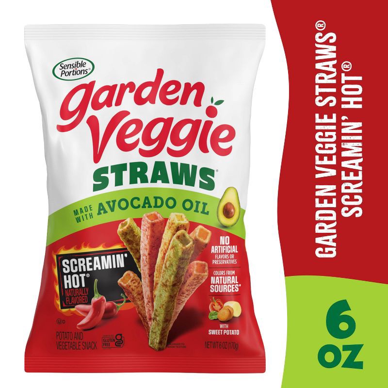 slide 12 of 12, Sensible Portions Garden Veggie Straws Screamin' Hot with Avocado Oil - 6oz, 6 oz