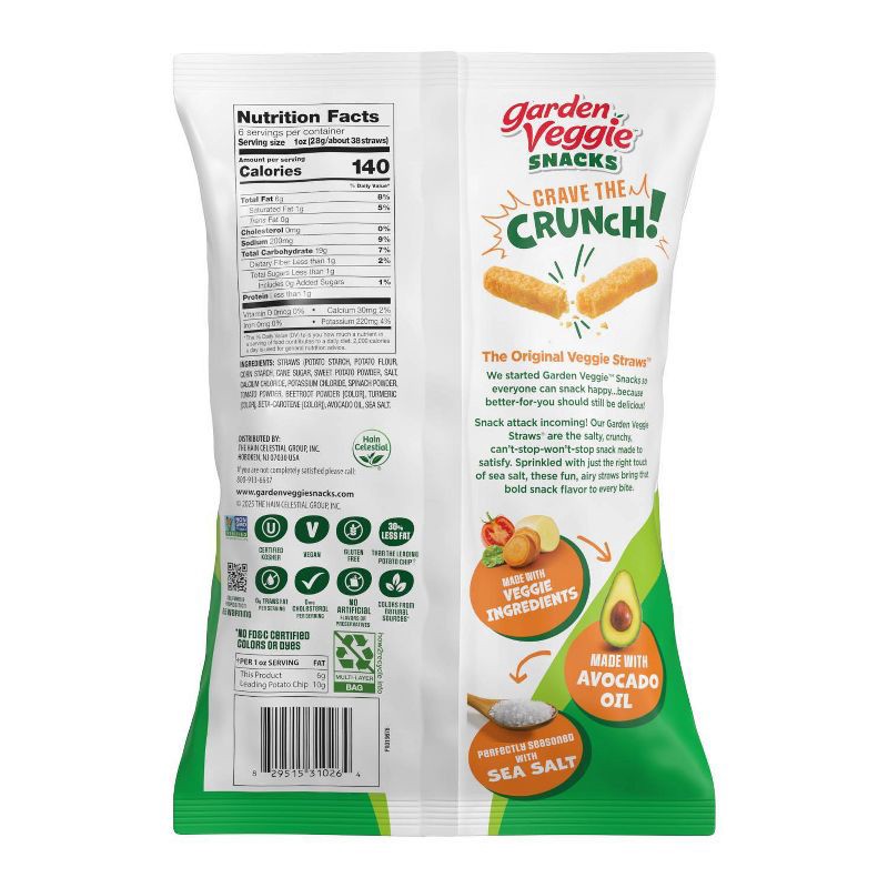 slide 2 of 12, Sensible Portions Garden Veggie Straws Sea Salt with Avocado Oil - 6oz, 6 oz