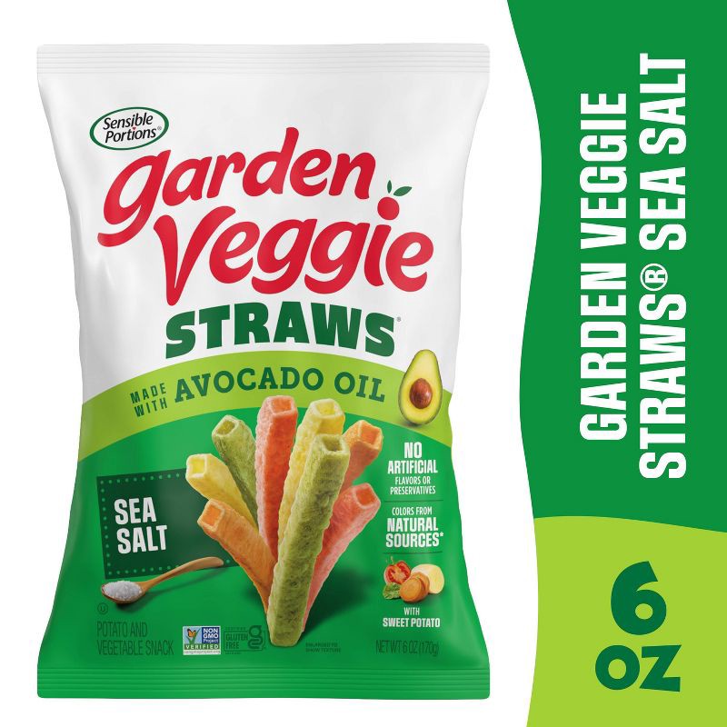 slide 12 of 12, Sensible Portions Garden Veggie Straws Sea Salt with Avocado Oil - 6oz, 6 oz