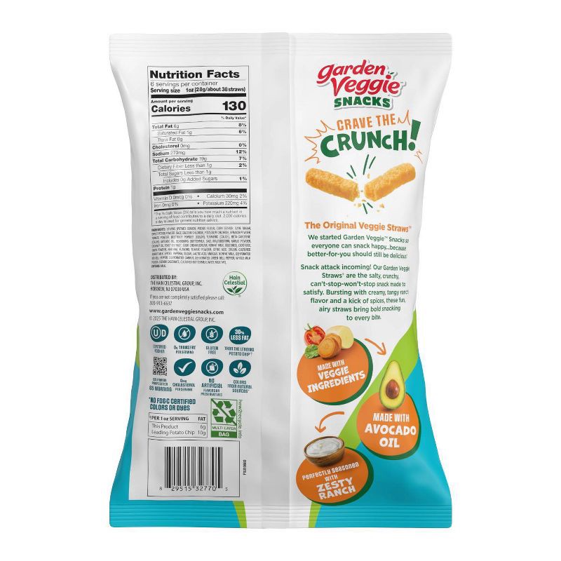 slide 2 of 12, Sensible Portions Garden Veggie Straws Zesty Ranch with Avocado Oil - 6oz, 6 oz