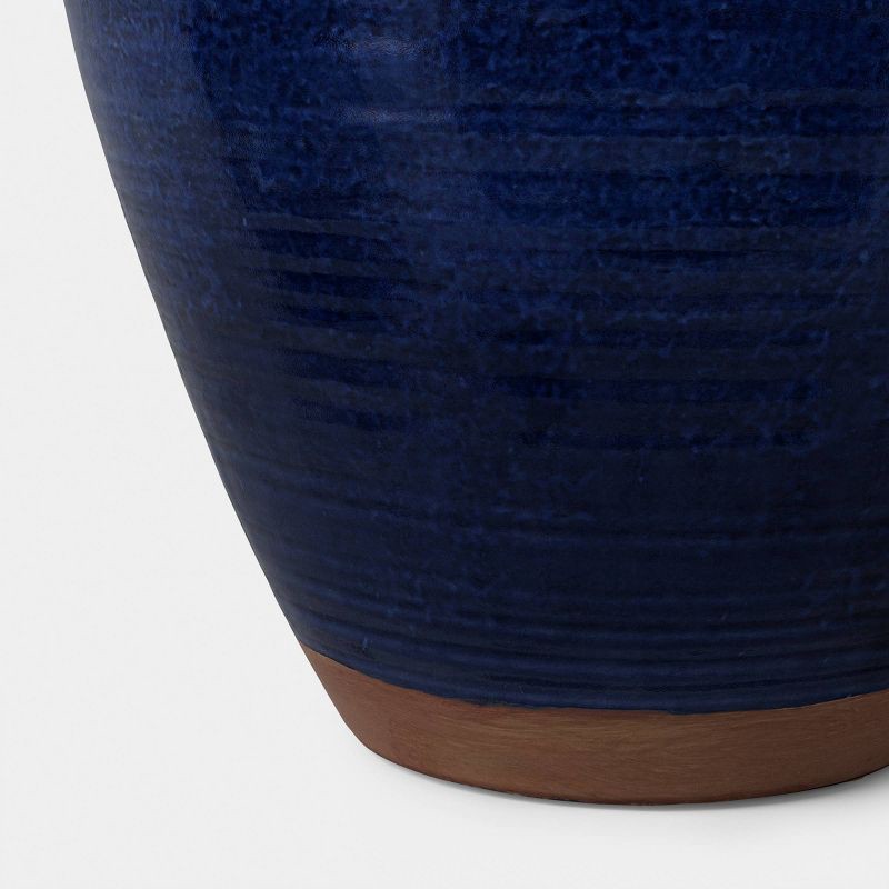 slide 3 of 4, XL Tuscan Ceramic Vase Blue - Threshold™, 1 ct