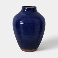 XL Tuscan Ceramic Vase Blue - Threshold™