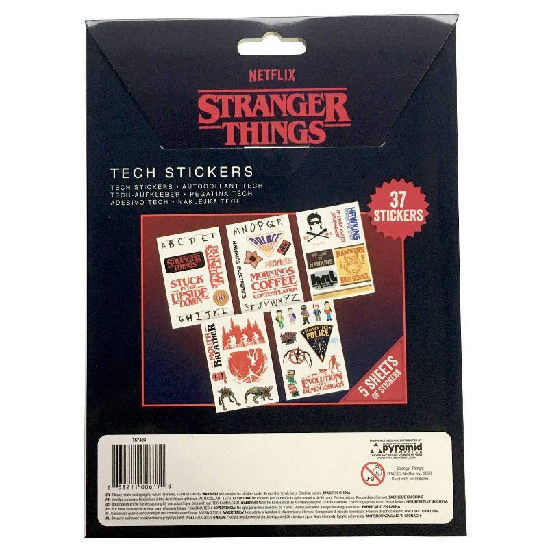 slide 2 of 2, Pyramid America Stranger Things (The Upside Down) Tech Stickers, 1 ct