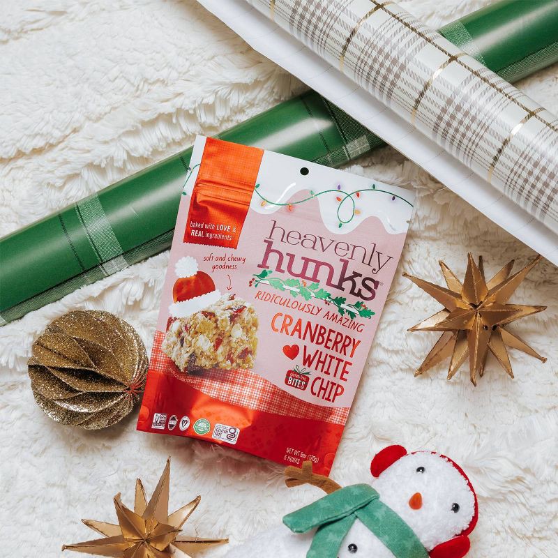 slide 4 of 7, Heavenly Hunks Holiday Cranberry White Chip Cookie Bites - 6oz, 6 oz