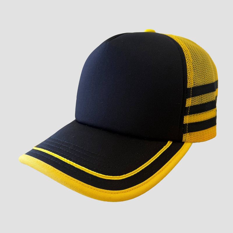slide 3 of 3, Men's Stranger Things Dustin Trucker Hat - Yellow/Black, 1 ct