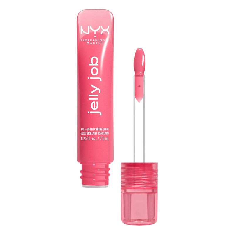 slide 1 of 13, NYX Professional Makeup Jelly Job Peptide Lip Gloss - 07 Jelly Blushing - 0.25 fl oz, 0.25 fl oz