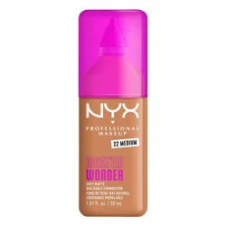 NYX Professional Makeup Make 'Em Wonder 24H Soft Matte Foundation - 22 Medium - 1.01 fl oz: Skin Tone Improvement, Contains Vitamin C