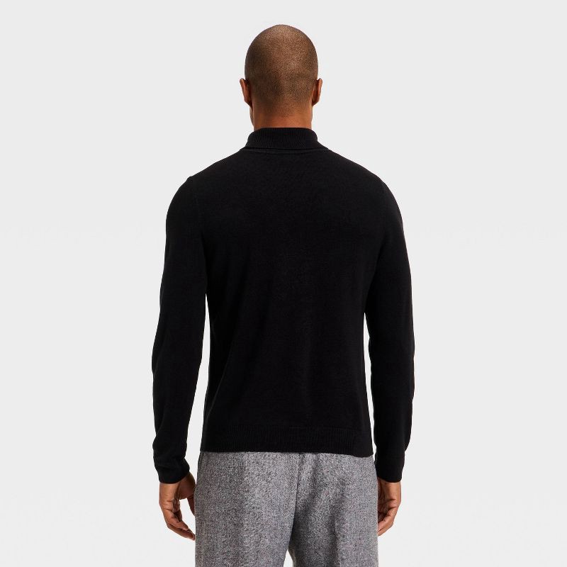 slide 2 of 3, Men's Turtleneck Sweater - Goodfellow & Co™ Black L, 1 ct