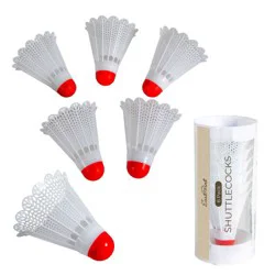 Eastpoint Badminton Shuttlecocks Tube of 6 Durable Nylon Birdies for Indoor and Outdoor Play Training and Practice Shuttlecock