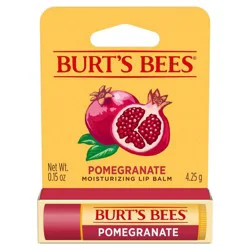 Burt's Bees Lip Balm - Pomegranate - 0.15oz: Paraben-Free, Sulfate-Free, Moisturizing Balm, 1 Pack
