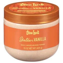 Tree Hut Moisturizing Body Scrub - Golden Vanilla - 15oz: Exfoliating, Paraben-Free, Sulfate-Free, Vegan