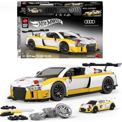 Mattel Brick Shop Hot Wheels ‘15 Audi R8 LMS Building Toy Kit 820pc for Collectors