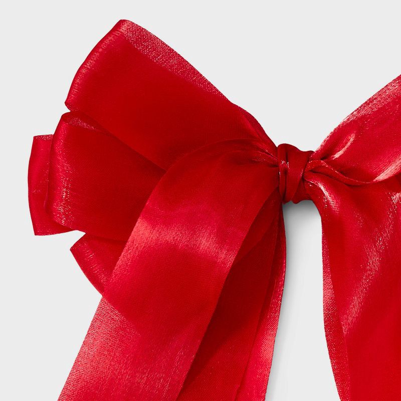 slide 3 of 3, Organza Triple Bow Hair Barrette - Wild Fable™ Red, 1 ct