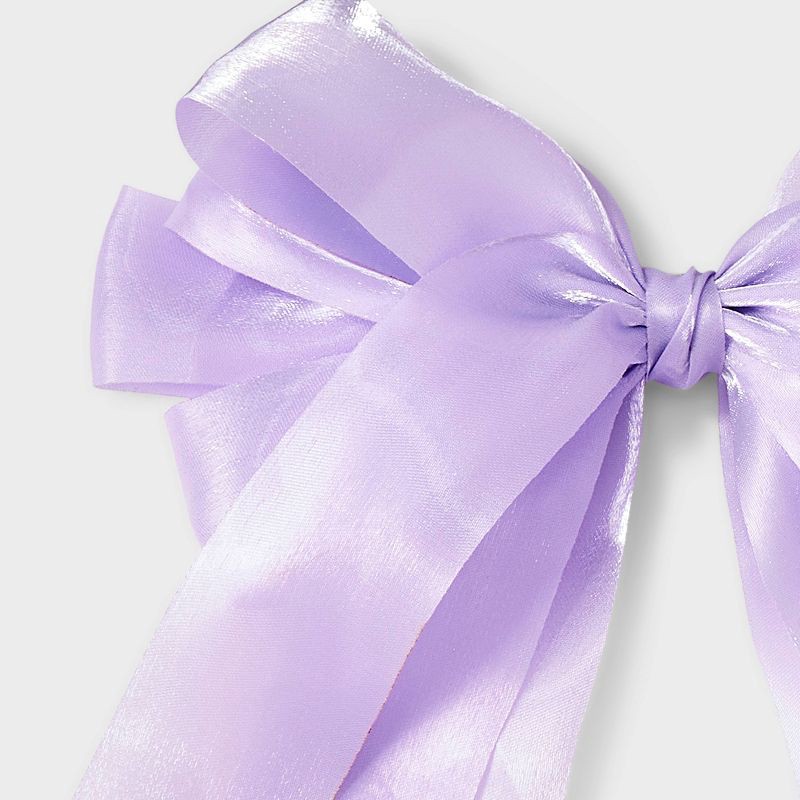 slide 3 of 3, Organza Triple Bow Hair Barrette - Wild Fable™ Lavender, 1 ct