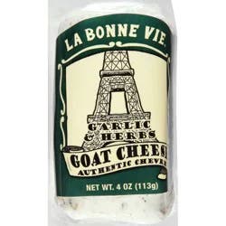 La Bonne Vie Garlic & Herb Goat Cheese - 4oz