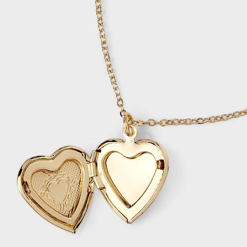 slide 4 of 5, Bow Hair Clip and Necklace with Heart Charm Set 2 pc - Wild Fable™ Ivory, 2 ct