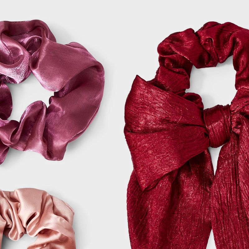 slide 3 of 3, Hair Twister Set 3 pk - A New Day™ Mauve/Red, 3 ct