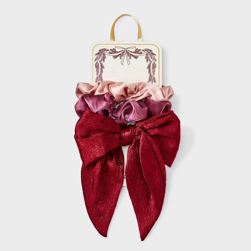 slide 1 of 3, Hair Twister Set 3 pk - A New Day™ Mauve/Red, 3 ct