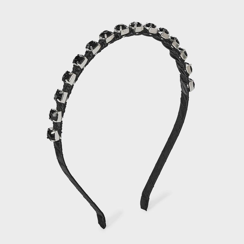 slide 3 of 4, Headband Barrette and Bow Set 3 pc - A New Day™ Black, 3 ct