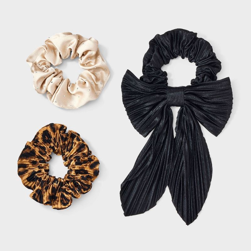 slide 2 of 3, Hair Twister Set 3 pk - A New Day™ Leopard/Champagne/Black, 3 ct