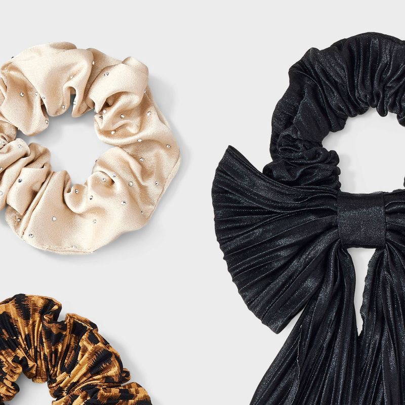 slide 3 of 3, Hair Twister Set 3 pk - A New Day™ Leopard/Champagne/Black, 3 ct