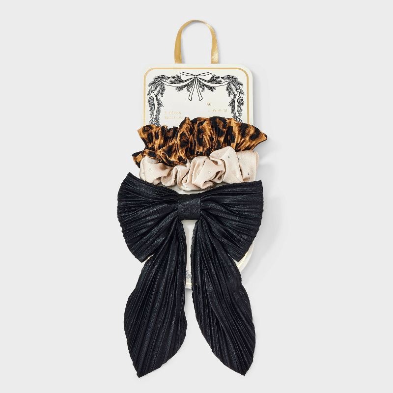 slide 1 of 3, Hair Twister Set 3 pk - A New Day™ Leopard/Champagne/Black, 3 ct