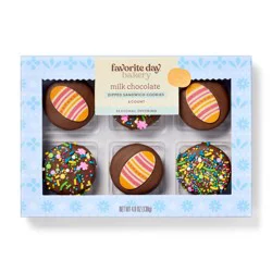 Milk Chocolate Easter Egg & Sprinkles Sandwich Cookies - 4.8oz/6ct - Favorite Day™