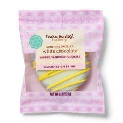 Individual White Chocolate Dipped Sandwich Cookies - 0.8 oz - Favorite Day™