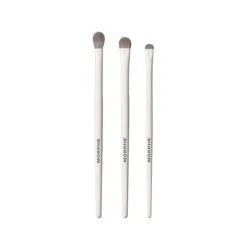 Morphe Eye-Opener Eye Brush Trio - 3pc: Synthetic Blend, Multipurpose, Round Tip, Face Brushes