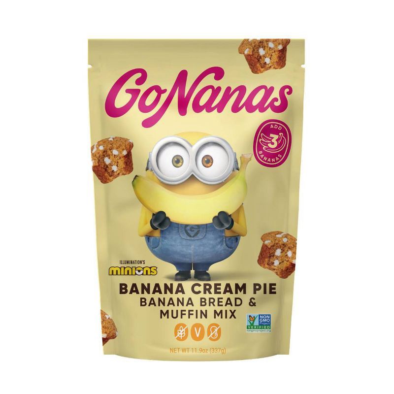 slide 1 of 4, GoNanas Minions Banana Cream Pie Banana Bread and Muffin Mix - 11.9oz, 11.9 oz