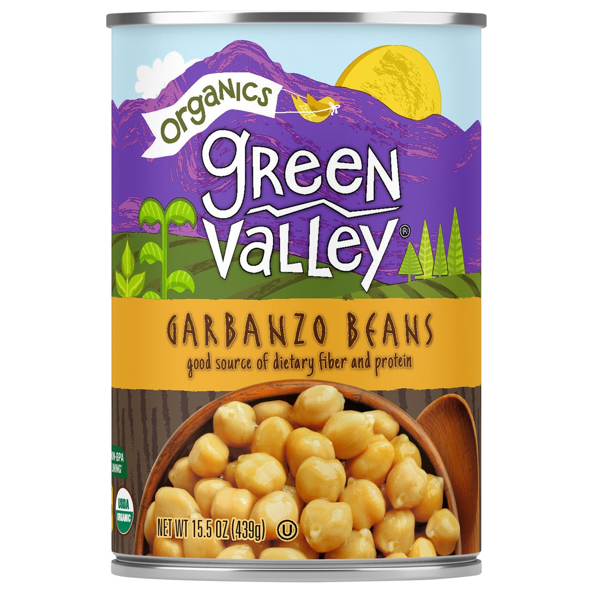 slide 1 of 2, Green Valley Organics Organics Garbanzo Beans, 15.5 oz, 15.5 oz