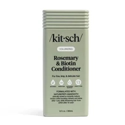 Kitsch Volumizing Rosemary & Biotin Conditioner - 12oz: Paraben-Free, Silicone-Free, Vegan, For Straight Hair
