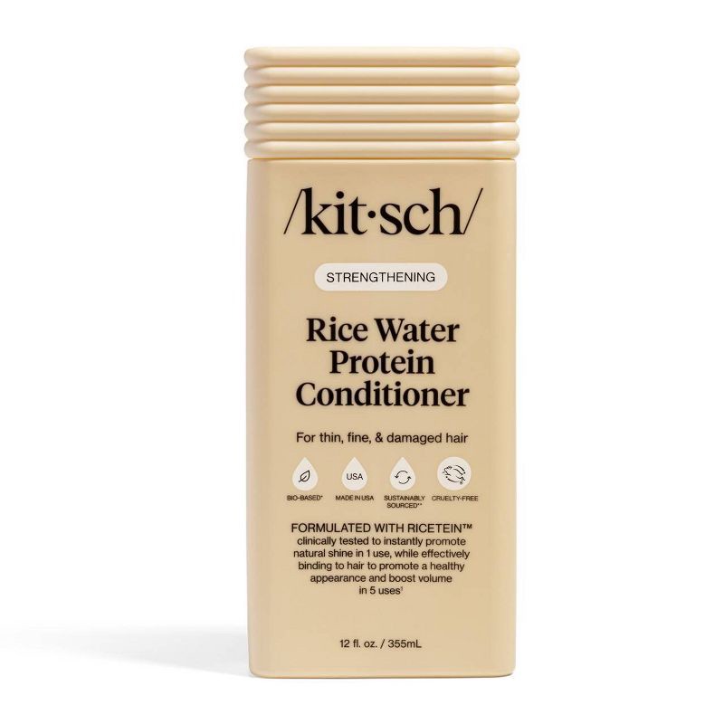slide 1 of 6, Kitsch Strengthening Rice Water Conditioner - 12oz, 12 oz