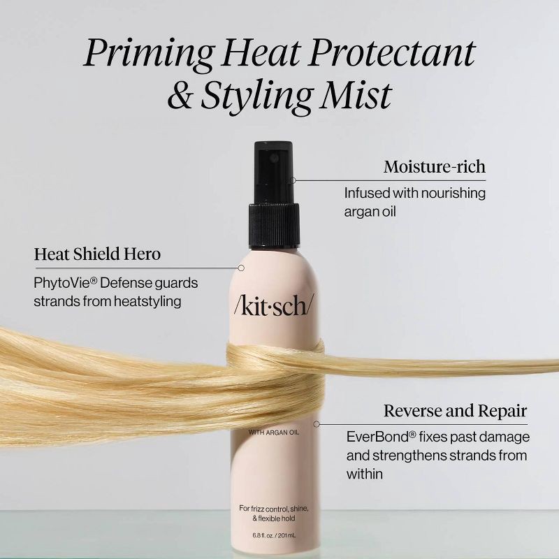 slide 5 of 5, Kitsch Priming Argan Oil Heat Protectant & Styling Spray 6.8 oz, 6.8 oz