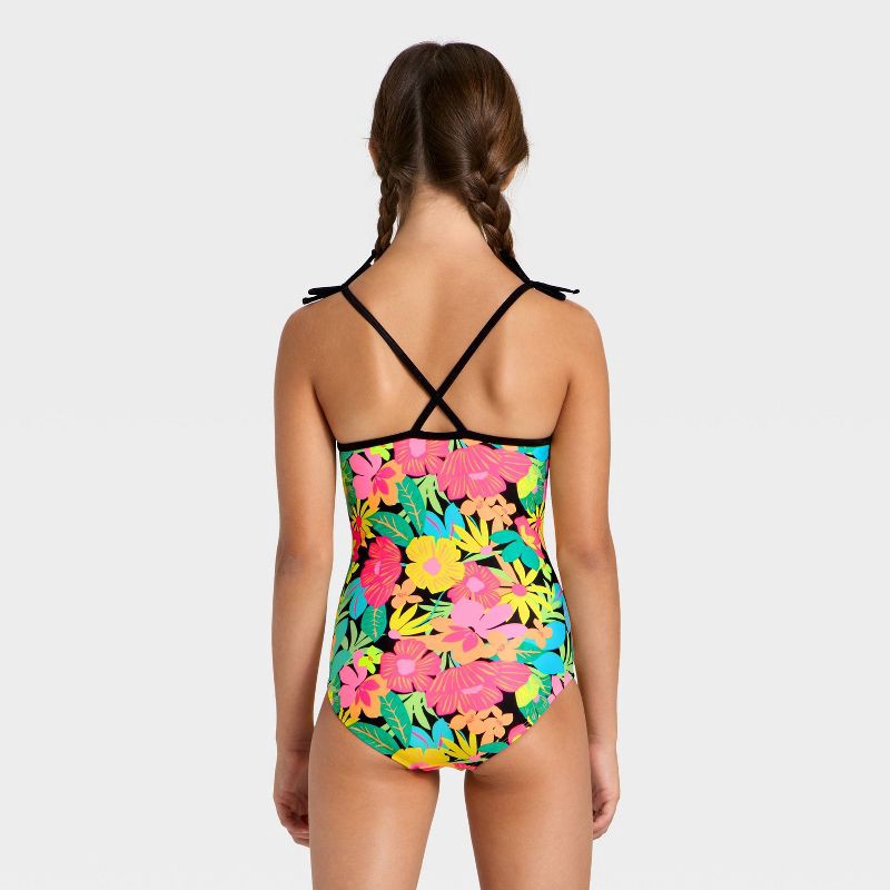 slide 2 of 3, Girls' Summer in Hyperbloom One Piece Swimsuit - Cat & Jack™ S, 1 ct