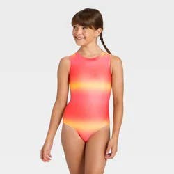 Girls' Gradient Glow One Piece Swimsuit - Cat & Jack™ Orange S