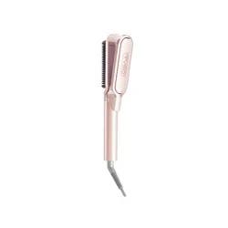 TYMO FLIPRO 2-in-1 Straightening Comb and Iron with Paddle Brush and Silicone Mat - Champagne Pink