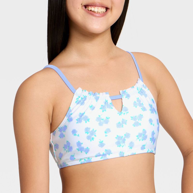 slide 3 of 3, Girls' Ditsy Rose Energy Bikini Set - art class™ XL, 1 ct