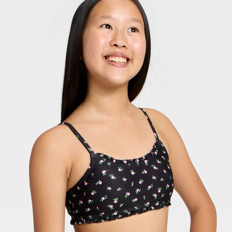 slide 3 of 3, Girls' Ditsy Fun Swimwear Set - art class™ L, 1 ct