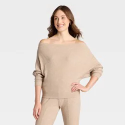 Women's Off the Shoulder Top - Universal Thread™ Oatmeal XL