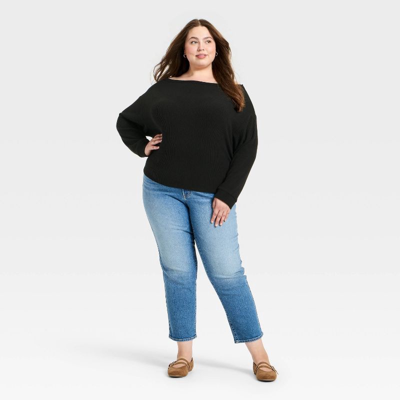 slide 2 of 3, Women's Off the Shoulder Top - Universal Thread™ Black XXL, 1 ct