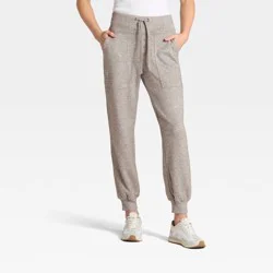 Women's High-Rise Knit Joggers - Universal Thread™ Heather Gray XL