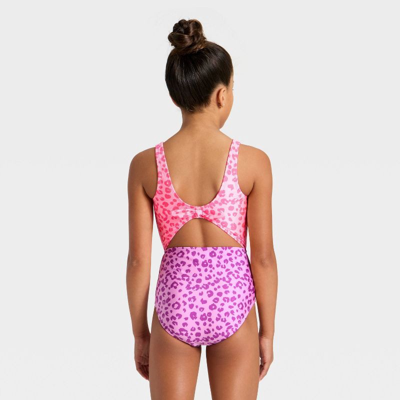 slide 4 of 4, Girls' Cheetalicious Swimwear Set - Cat & Jack™ Pink XS, 1 ct