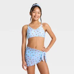 Girls' 3pc Cherry on Top Bikini Set - art class™ S