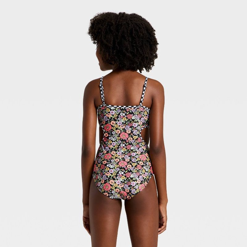 slide 2 of 3, Girls' Ditsy Darling One Piece Swimsuit - art class™ L, 1 ct