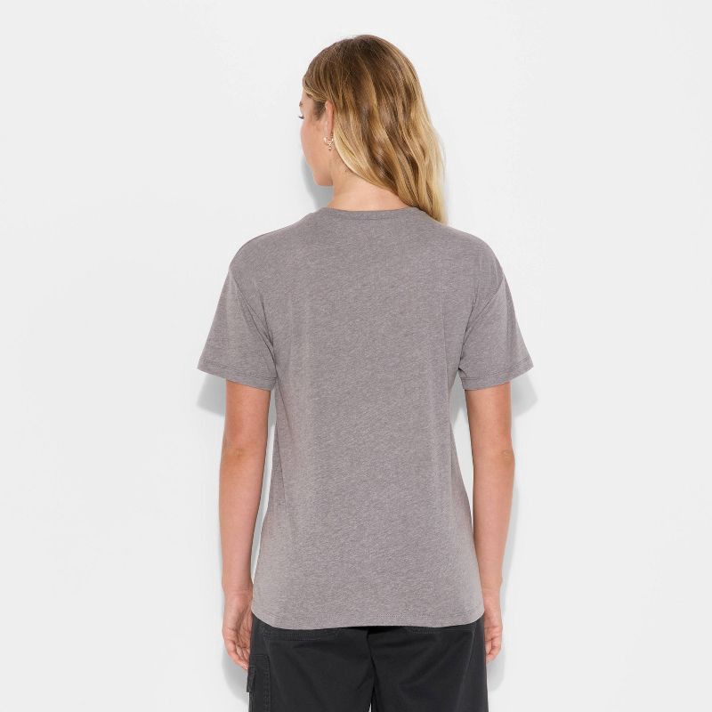 slide 3 of 3, Women's Coca-Cola Bow Short Sleeve Graphic T-Shirt - Gray XXS, 1 ct