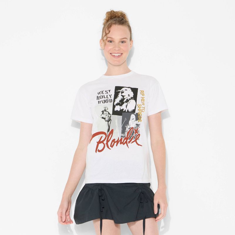 slide 2 of 3, Women's Blondie Short Sleeve Graphic T-Shirt - White XXL, 1 ct