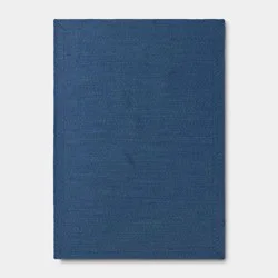 5'x7' Natural Woven Rectangular Braided Outdoor Area Rug Heathered Blue - Threshold™