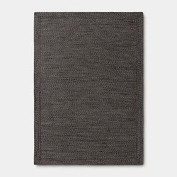 5'x7' Natural Woven Rectangular Braided Outdoor Area Rug Heathered Charcoal - Threshold™